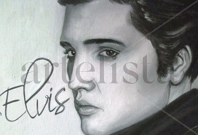 Elvis Oil Canvas Portrait