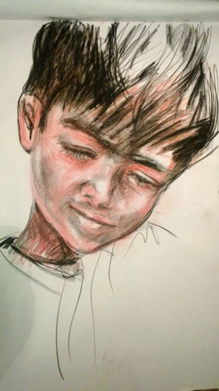 young boy Charcoal