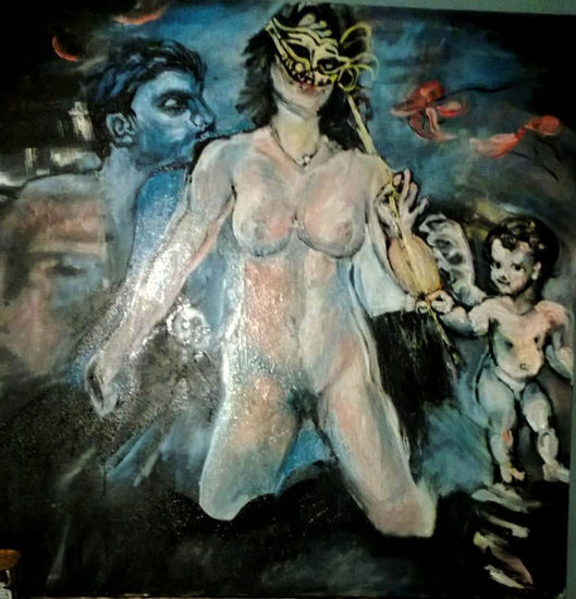 Aphrodite Oil Canvas Figure Painting