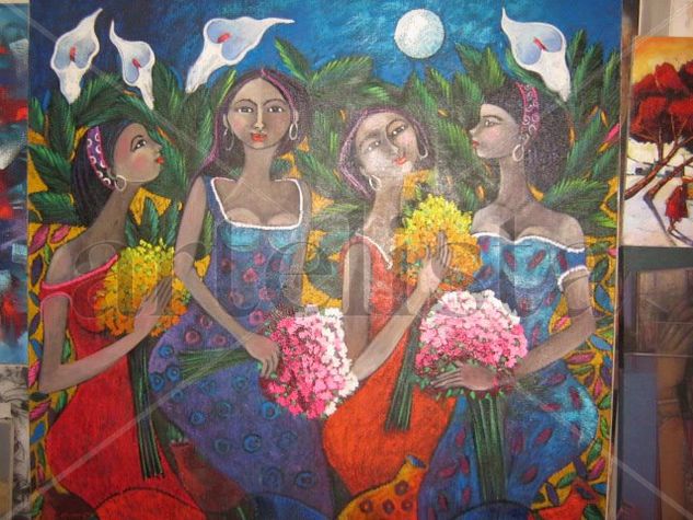 LAS NOVIAS Oil Canvas Figure Painting