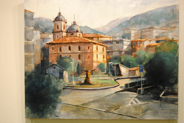 panoramica de ermua Oil Panel Landscaping