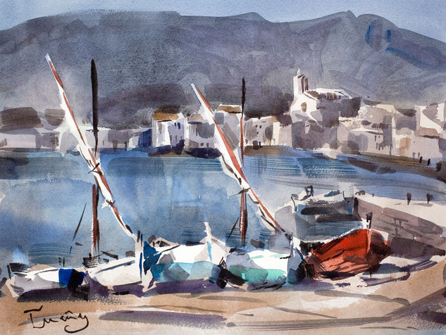 Cadaques Watercolour Paper Marine Painting