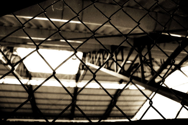 ENTRE REJAS ; BETWEEN GRATES Conceptual/Abstract Black and White (Digital)