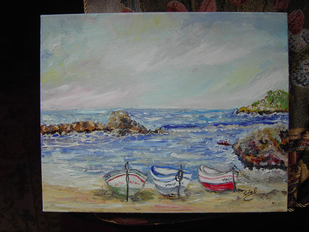 Mar gruesa Oil Canvas Marine Painting