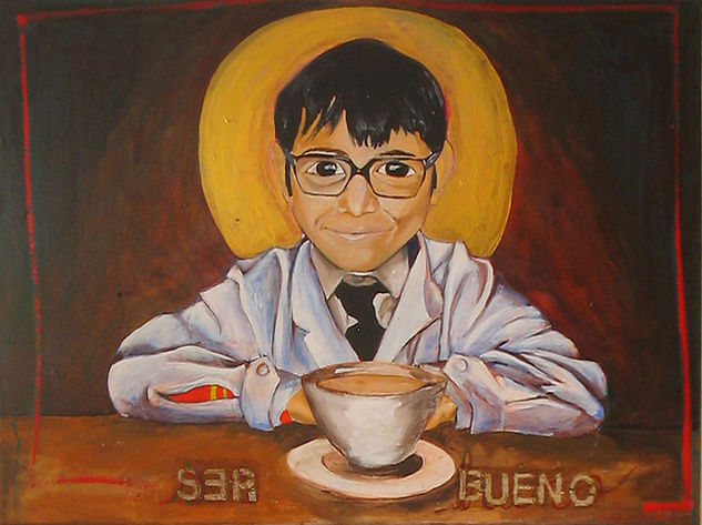 ser bueno Acrylic Textile Portrait