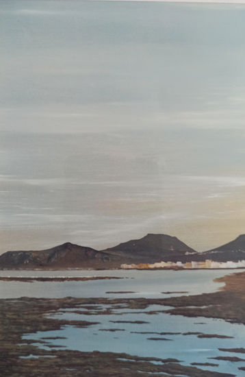 Atardecer en playa de Las Canteras Oil Canvas Landscaping