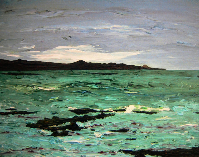 Las Canteras al atardecer Óleo Lienzo Paisaje