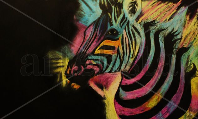 Colours of Africa- Zebra Wax Card Animals