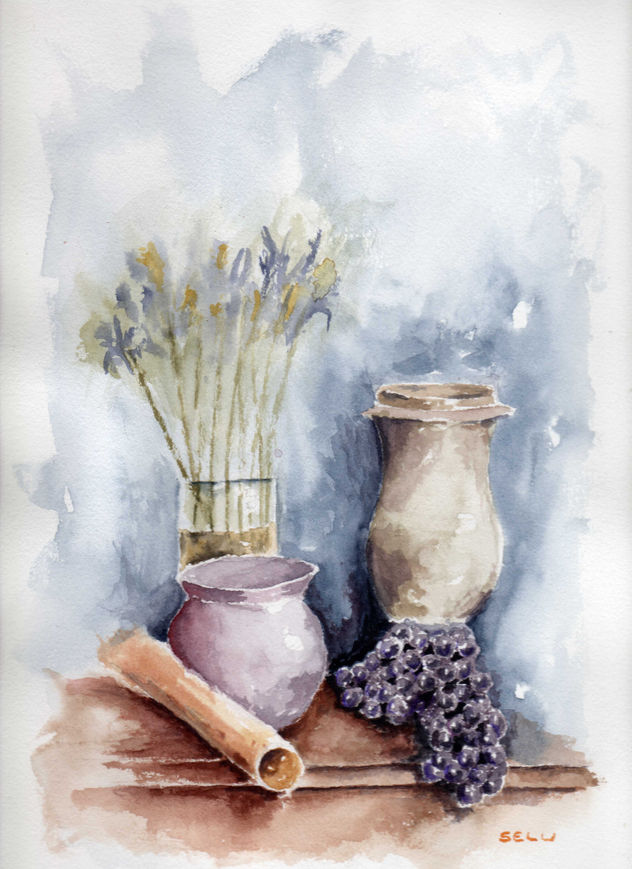 BODEGON CON UVAS