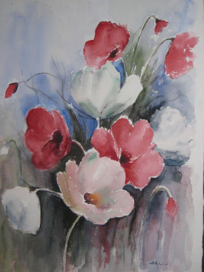 AMAPOLAS Watercolour Paper Floral Painting