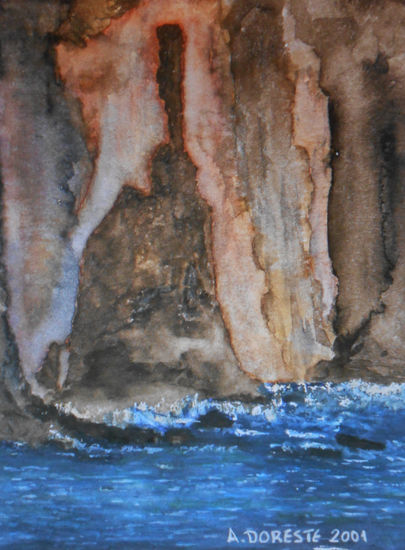 Dedo Dios en Agaete Watercolour Paper Landscaping