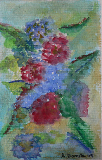 Flores de mundo Watercolour Paper Floral Painting