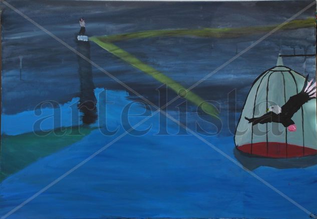 The distant beacon/El faro distante Acrylic Canvas Others