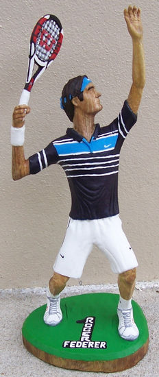 Roger Federer Tennis Escultura Carving Wooden objects and furniture