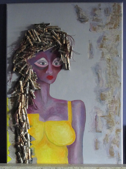 Rizos Oil Panel Figure Painting