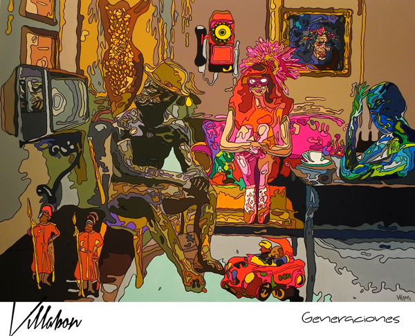 GENERACIONES - CARLOS VILLABON Acrylic Canvas Figure Painting