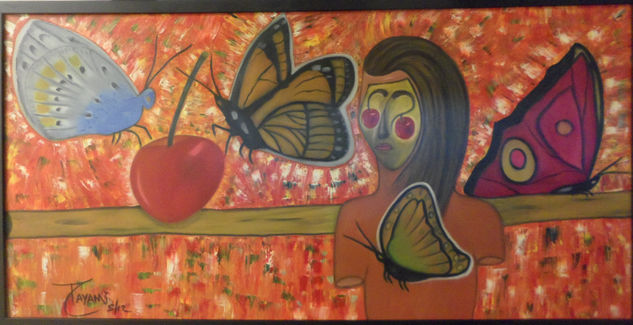 veneno de las mariposas Oil Canvas Figure Painting