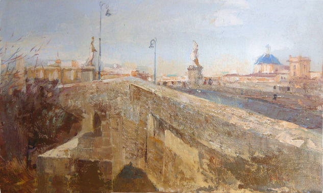 Puente de Trinitarios Oil Canvas Landscaping