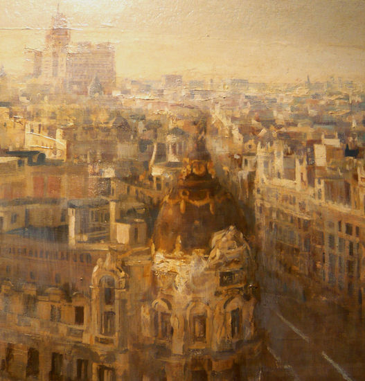 Gran Via Madrid Oil Canvas Landscaping