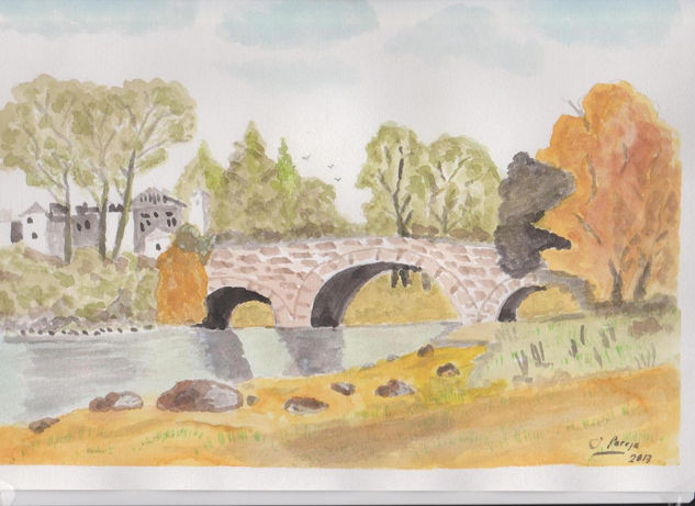 Summer river Watercolour Paper Landscaping