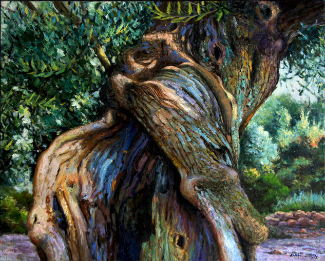 Tronco de olivo nº 2 / Olive tree trunk nº 2 Oil Canvas Landscaping