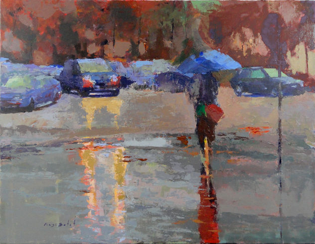 El paraguas azul 92X73 cm.