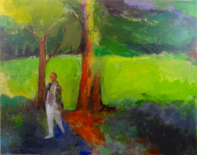 Paradigma en verde_100X81 cm Acrílico Tela Paisaje