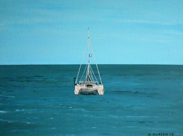 Catamarán Acrylic Canvas Marine Painting