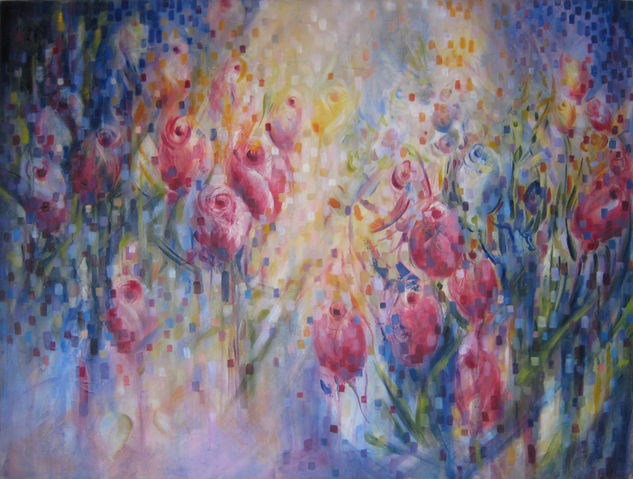 primavera Acrylic Canvas Floral Painting