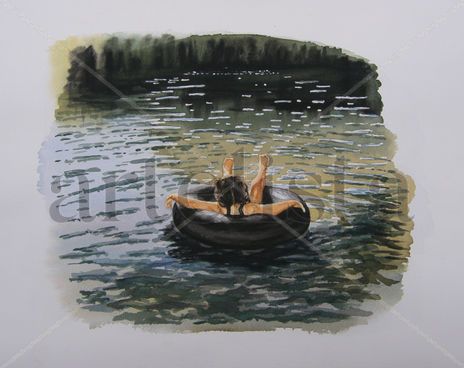 Relajada en el Agua