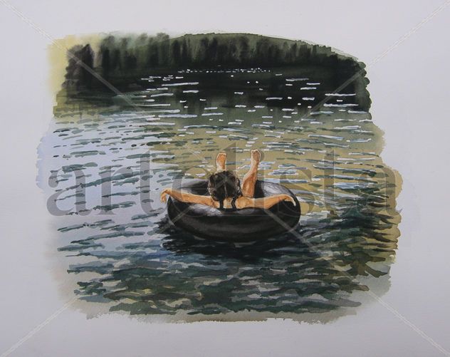 Relajada en el Agua