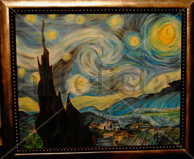 noche estrellada Oil Canvas Landscaping