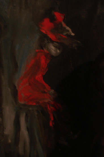 lady in red Oil Canvas Figure Painting