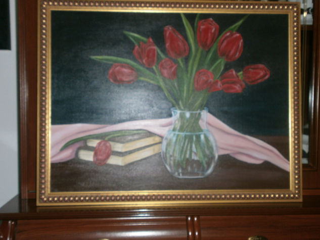 Rincón de lectura Oil Canvas Floral Painting