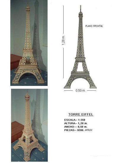 Torre Eiffel de madera Madera Figurativa