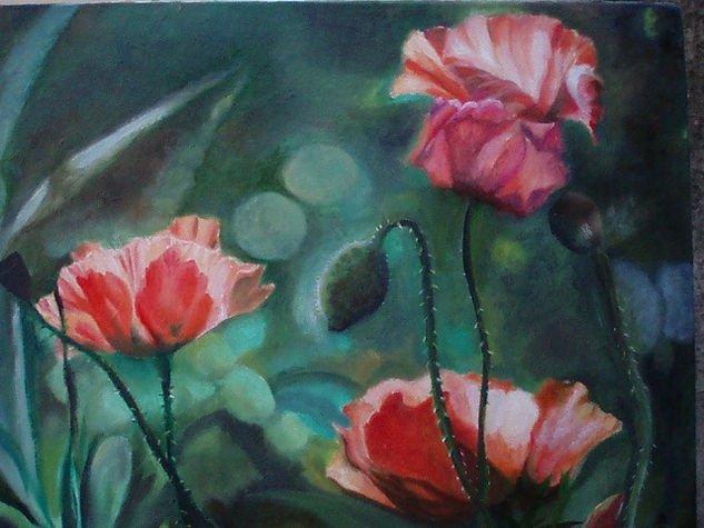 Amapolas Oil Canvas Floral Painting