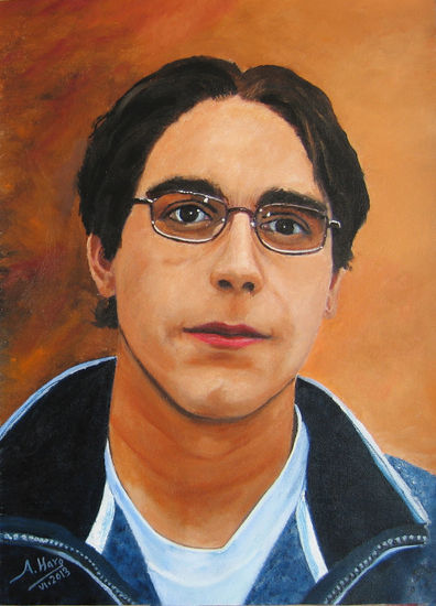 Retrato de Cristian Óleo Lienzo Retrato