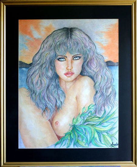 Seduccion Mixed media Paper Nude Paintings