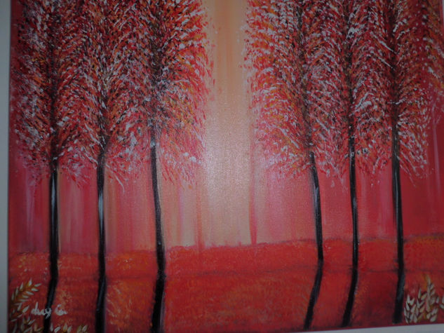 Bosque Rojo Acrylic Canvas Landscaping