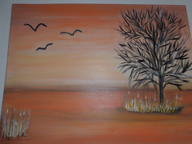 atardecer Acrylic Canvas Landscaping