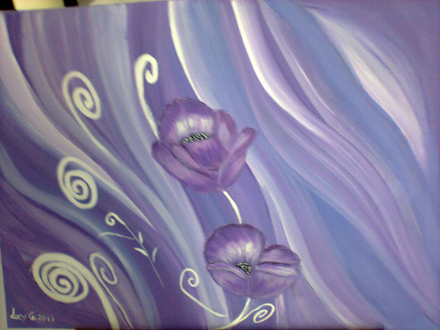 amapolas Acrylic Canvas Floral Painting