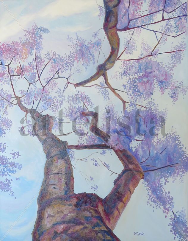 Jacaranda, oleo sobre tela, 90 x 70 cm