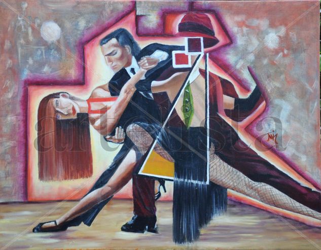 tango Oil Canvas Figure Painting