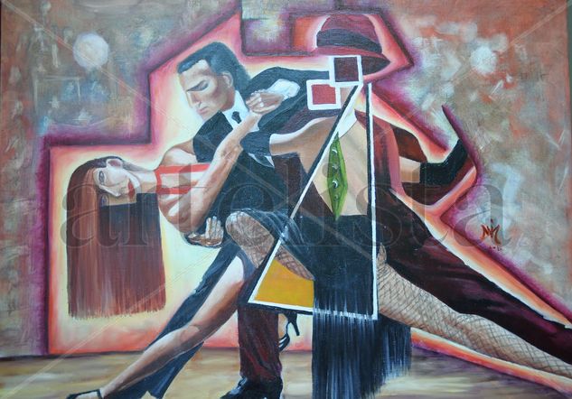 Tango Oil Canvas Figure Painting