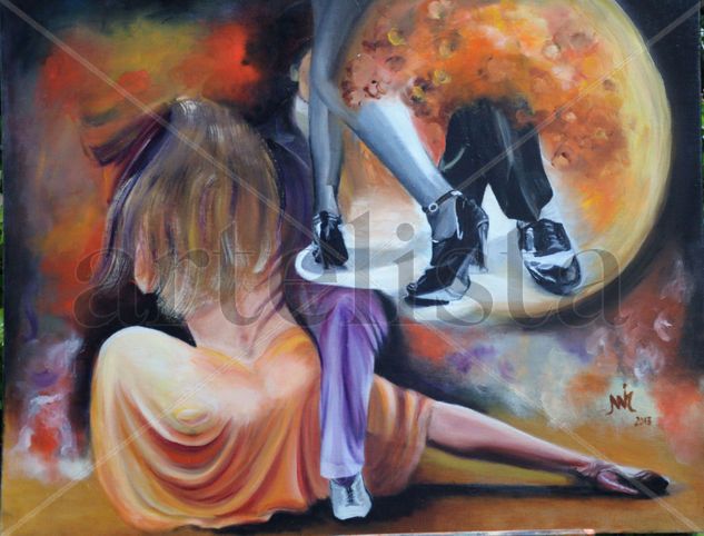 tango Oil Canvas Figure Painting