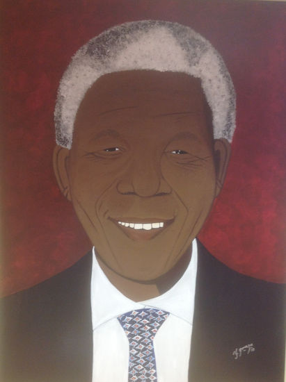 Nelson  Mandela Acrylic Canvas Portrait